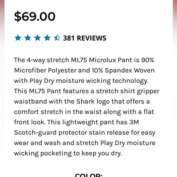 GREG NORMAN MICROLUX STRETCH PANT - Picture 7 of 8